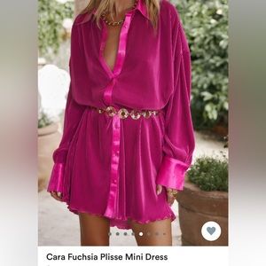 12th tribe fuchsia mini dress